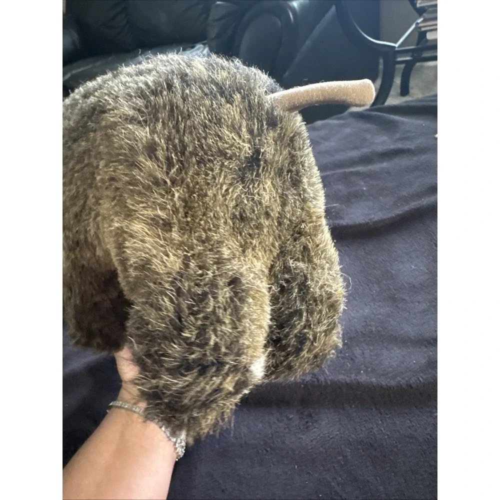 Steiff Wutzi Wild Boar Plush Knopf Im Ohr 2675/20 Germany Brown Eyes Tusks - Picture 6 of 12